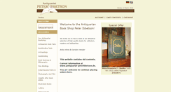 Desktop Screenshot of antiquariat-peteribbetson.de