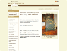 Tablet Screenshot of antiquariat-peteribbetson.de